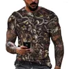 Men's T Shirts Men's Shirt Street Hip Hop Printing T-shirt Loose Oversized Tee Men Clothing Summer 3D Skull Graphic Short Sleeve Tops