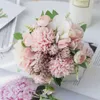 Декоративные цветы искусственный цветок высококачественный шелковый розовый розовый гибридный букет гостиной гостиной