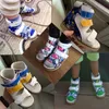 Sandaler Ortoluckland Boys Sandaler Barn som trycker på läder Ortopediska skor för barn Toddler Platform Ankel Medical Flatfoot Footwear Z0225