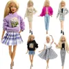 6 Stück Großhandel Mode Rock für 18 Zoll Puppe Bekleidung Casual Outfits Weste Hemd Hosen Kleid Puppenhaus American Girl Accessoires Kleidung