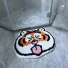 Tapete fofo fofo peludo carpetes não deslizantes desenho animado tapete de tigre de cabeceira absorvente de banheiro tapete de impressão tapetes para crianças decoração de quarto 230225