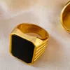 Botiega Square Designer Big Rings for Woman Gold Plated 18K Fashion Fashion Classic Style Responstructions Anniversary Gift 003