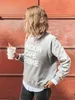 Womens Hoodies Sweatshirts Chic Letter Print Woman Round Neck Long Sleeve Cotton Fashion Pullover Tops Vintage Casual Ladies Sweatshirt 230224