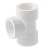 Vattningsutrustning 1 st 1/2 "3/4" 1 "PVC TEE -kontakter Kvinnliga trådbeslag Trädgårdsvattenrör 3Daptrar