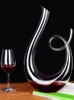 Bicchieri da vino Crystal High Grade 1500ml Spirale Decanter a forma di 6 Confezione regalo Harp Swan Set di vetro separatore creativo 230225