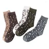 Women Socks Fashion Leopard Print Spring Autumn Street Street Sexy Wild Strendy Animal Warm