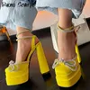 Sandalen mode vrouwen bowknot pompen retro mary janes dikke hakken lente platform jurk feestje bruiloft vrouw 230225