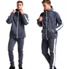 Men's Hoodies Men Sports Casual Wear Zipper Fashion Solid Tide Jacquard Fleece Jacket Fall Sweatshirts Suits Autumn Winter Coat