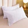 Bettwäsche-Sets Einfache einfarbige Wellen-Patchwork-weiße Bettbezug-Königin Hochwertige Einzel-Doppel-Set King-Size-Bettbezüge für das Bett 230224