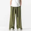 Mens Pants Cotton Linen Vintage Harem Harajuku Oversized Casual Man Wide Leg Loose High Quality Men Trousers Jogger Z0225