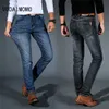 Men's Jeans 2022 New Men's Stretch Regular Fit Jeans Business Casual Classic Fashion Denim Trousers Men's Black Blue Grey Trousers Z0225