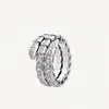 16スタイルSerpenti Viper Snake Ringダイヤモンドオープンリング高品質フェードファッション高級ジュエリーアクセサリー