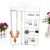Jewelry Pouches 32 Holes 6 Hooks Necklace Hang Stand Holder 4 Tiers Show Rack Organizer