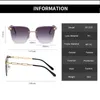 Sunglasses Trendy Sunglasses Retro Rimless Women Cat Eye Vintage Gradient Sun Cool Glasses Female Protection Frameless Eyewear Shades Uv400 G230223