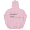 Kvinnors hoodies kära person bakom mig hoodies unisex långärmad huva tröja harajuku casual kvinnor estetik jumper mental hälsa pullover 230224