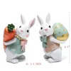 Decoratieve objecten Figurines 5 5 inch Polyresin Bunny Decorations Spring Easter Decors Tabletopper Decor voor feest Home Holiday Cute Gifts 230224