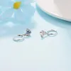 Hoop Earrings & Huggie 2023 Arrival Blue Butterfly Earring 925 Sterling Silver For Women Jewelry Wedding Ear Brincos Pendientes