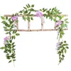 Decorative Flowers 1pc 2M Wisteria Plastic Floristics Artificial Garland For Wedding Decoration Christmas Party Home Decor C2873