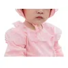 Robes de fille blanche robe de premier anniversaire pour enfant en bas âge bébé manches longues dentelle robe de baptême bouffante chapeau filles volants baptême 6M