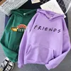 Kadın Hoodies Sweatshirts Friends TV şovu Harajuku Komik Karikatür Kadınlar Ullzang Graphic 90'lar Sweatshirt Vintage Anime Hoody Kadın 230224