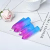 Decorative Figurines Objects & Natural Crystal Double Color Aura Clear Quartz Point Wand Meditation Healing Stone Home Decoration Pyramid Gi