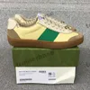 Designer-Leder-Freizeitschuhe, weiblich, rot, grün, Schnür-Sneakers, flache Freizeitschuhe, Herren-Mode-Laufschuhe, Retro-Mesh-gestreifte Canvas-Leder-Sneakers