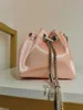 Totes Women Bag Högkvalitativ Silk Hink Bags Diamonds Female Personliga axel Tassels Chains Handväskor för kvinnor Crossbady Bag Y2302