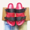 デザイナースリッパ女性サンダル高品質の靴レディーススライドクリスタルカーフレザーカジュアルシューズキルティングプラットフォーム夏のビーチスリッパ