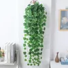 Decorative Flowers Simulation Of Green Orchids Hanging Wall Decorations Rattan False Lily The Valley Begonia Greenery Fake Artificial Plants