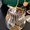 Vattenflaskor Golden Pumpkin Glass Hushåll Kettle 1L Värmebeständig förtjockad juice Blomma Tekanna Filter Hem Tool 230224