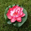 Decorative Flowers Lotus Artificial Lily Floating Water Flower Pond Padsfor Decorpondspool Fake Simulation Leaves Decorations Decoration