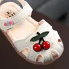 Sandalet yaz bebek sandalet kızlar için yeni doğan kiraz prenses bebek yürümeye başlayan kız ayakkabı sandaletler bebek kız ayakkabı z0225
