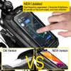 Borse laterali WILD MAN Borsa da bicicletta Telaio anteriore Tubo superiore Borsa da ciclismo Impermeabile Custodia per cellulare da 6,6 pollici Borsa touchscreen MTB Pack Accessori per biciclette 230224