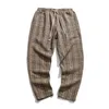 Men's Pants Chinese Style Thick Fashion Pants Classic Plaid Large Size Casual Harem Pants Men's 2023 Japan Harajuku Pants Men Z0225