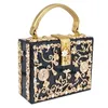 Borse da sera nero Fiori di cristallo Pochette in velluto Borsa da festa Borsa a tracolla da donna Borsa a tracolla con lucchetto con diamanti di lusso 230225