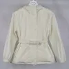 Designer Women Coats Short Waistband Slim Fit Hooded Windbreaker Fashion Casual Trench Coat Top 2 S911