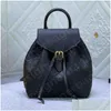 Auto DVR Rucksack Stil Montis Bb Mini Designer Taschen Männer Frauen Leder Rucksäcke Monogramme Blumen Brief Muster Geprägte Rucksack Geldbörse M45 Dhv4N