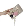 Borse da sera Moda Pochette da sposa floreale fatta a mano con catena di perle Festa per donna MN569 230225