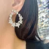 Studörhängen Hibride Brilliant Star Shape Full Cubic Zirconia CZ Engagement Wedding Party Nightclub Statement Earring E-911