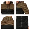 Men's Hoodies Allthmen Euro Size Men Zipper Casual Jacket Hooded Sweatshirt Strip And Patchwork Coats Slim Fit Clothes