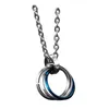 Colliers pendants Wangaiyao Collier masculin à la tendance Hip Hop Femme Personnalité Jewelry Three Ring Titanium Steel Access