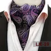 Szyi krawat ascot krawat męskie paisley jacquard cravat szyja szalik brytyjski styl garnitur koszulka akcesori dla mężczyzn