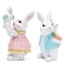 Decoratieve objecten Figurines Easter Bunny Decorations Spring Family Rabbit Decors Tabletopper Decor voor feest Home Holiday Leuke geschenken 230224