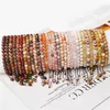 Fili di perline Braccialetti intrecciati in vera pietra naturale per donna Uomo Bracciale con perline Ossidiana Chakra Energia Reiki Fatto a mano Yoga tessuto