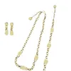 Brincos de grife de pulseiras de ouro de colar de noiva masculino Colares de pingentes para mulheres LETRAS DE LUGULHO J￳ias Conjunto de j￳ias Fashion Bracelet Chain Link 22042801 NOVO