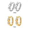 Brincos de argola 1Pair mulheres jóias de moda Cartilagem elegante aniversário clássico presente diariamente presentes shinestones coração huggie casual