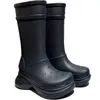 Pink Designer Rubber Rain Boots For Men Women Black White Green Brown Paris EVA Shoes Size 36-45