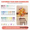 Contemporary Crystal Chandeliers Multi Color High Ceiling Lighting Indoor Hanging Lamps Painted Colorful Art Glass Chandelier Lightings Home Decor Light LR1141