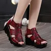 Sandals GKTINOO 2023 Ethnic Style Genuine Leather Women Shoes Sandals Wedges Sandals Handmade Genuine Leather Women Sandal Z0224