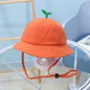 Breda brimhattar 2021 Solid Color Bucket Hat Fisherman Hat Outdoor Travel Hat Sun Cap Hatts For Children Boys and Girls 54 G230224